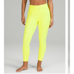Lululemon Wunder Under HR Leggings 25” Size 12 Highlight Yellow NWT
